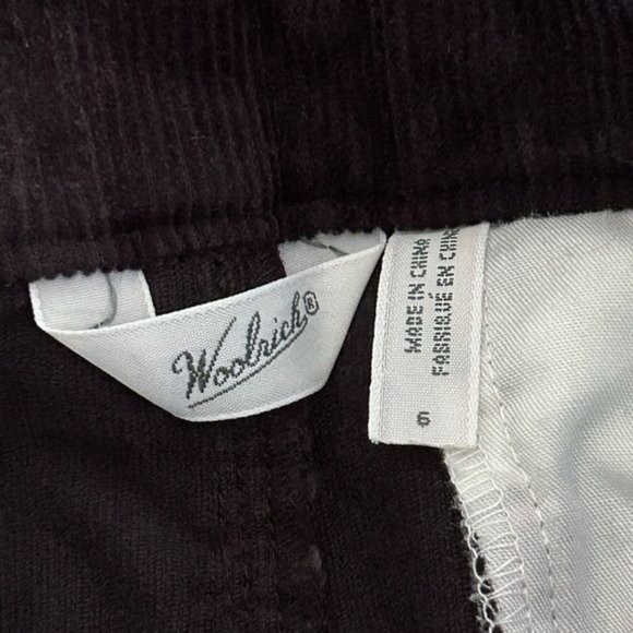 WOOLRICH Black Corduroy Button Front Skirt, Sz 6 - Picture 7 of 13